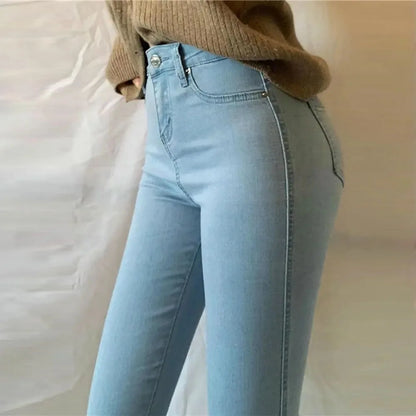 Sexy Skinny High Waist Pencil Jeans Women Plus Size Korean Fashion Vaqueros Slim Stretch Denim Pants Spring Fall Tight Trousers