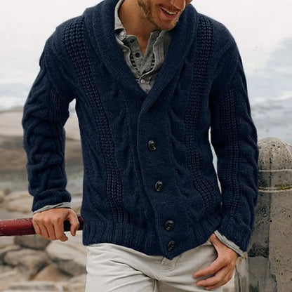 Men Sweater Jacket Cotton Blend Button Closur Winter Sweater Cardigan Men's Cardigan Coats Autumn Keep Warm Knit Jacket Outwear