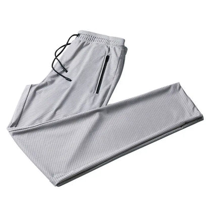 summer men Breathable Ice silk pants gym big size 8XL 9XL 10XL pants home hole pants sports elasticity Trousers