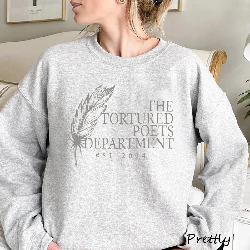 The Tortured Poets Departmentest 2024 Printed Sweatshirts Women Men Causal TTDP Hoodie Harajuku in My Era Merch Womans Clothing