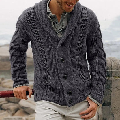 Men Sweater Jacket Cotton Blend Button Closur Winter Sweater Cardigan Men's Cardigan Coats Autumn Keep Warm Knit Jacket Outwear