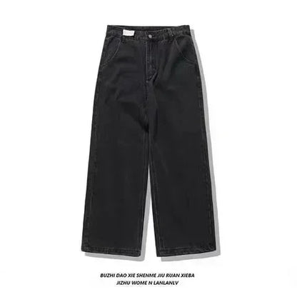 American Fashion Trend Big Pocket Loose Jeans Men Street Y2K New Hip Hop Clearance Spot Oversized Wide-leg Pants Couple Jeans