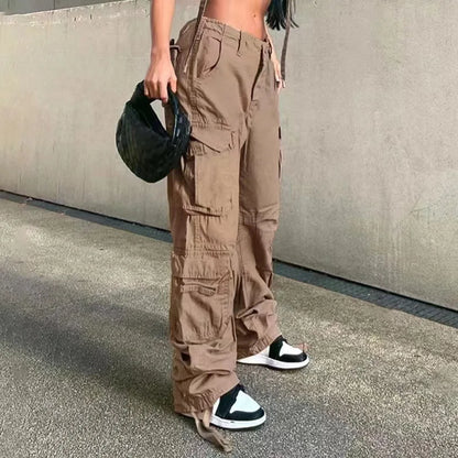 New Women's Street Hip Hop Style Low Waist Fashion Trendy Workwear Denim Casual Pants for Women