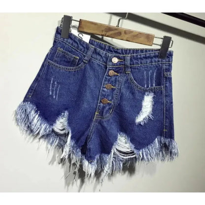 Denim Booty Shorts with Fur Lining for Women, Sexy Short Jeans for Female,Casual and Fashionable, Big Size, High Waisted, Summer