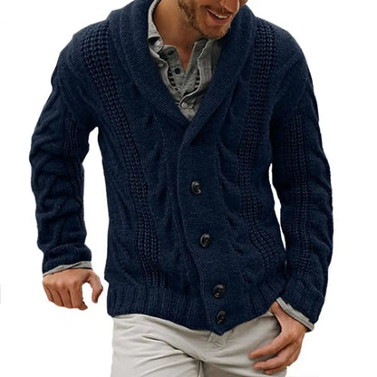 Men Sweater Jacket Cotton Blend Button Closur Winter Sweater Cardigan Men's Cardigan Coats Autumn Keep Warm Knit Jacket Outwear