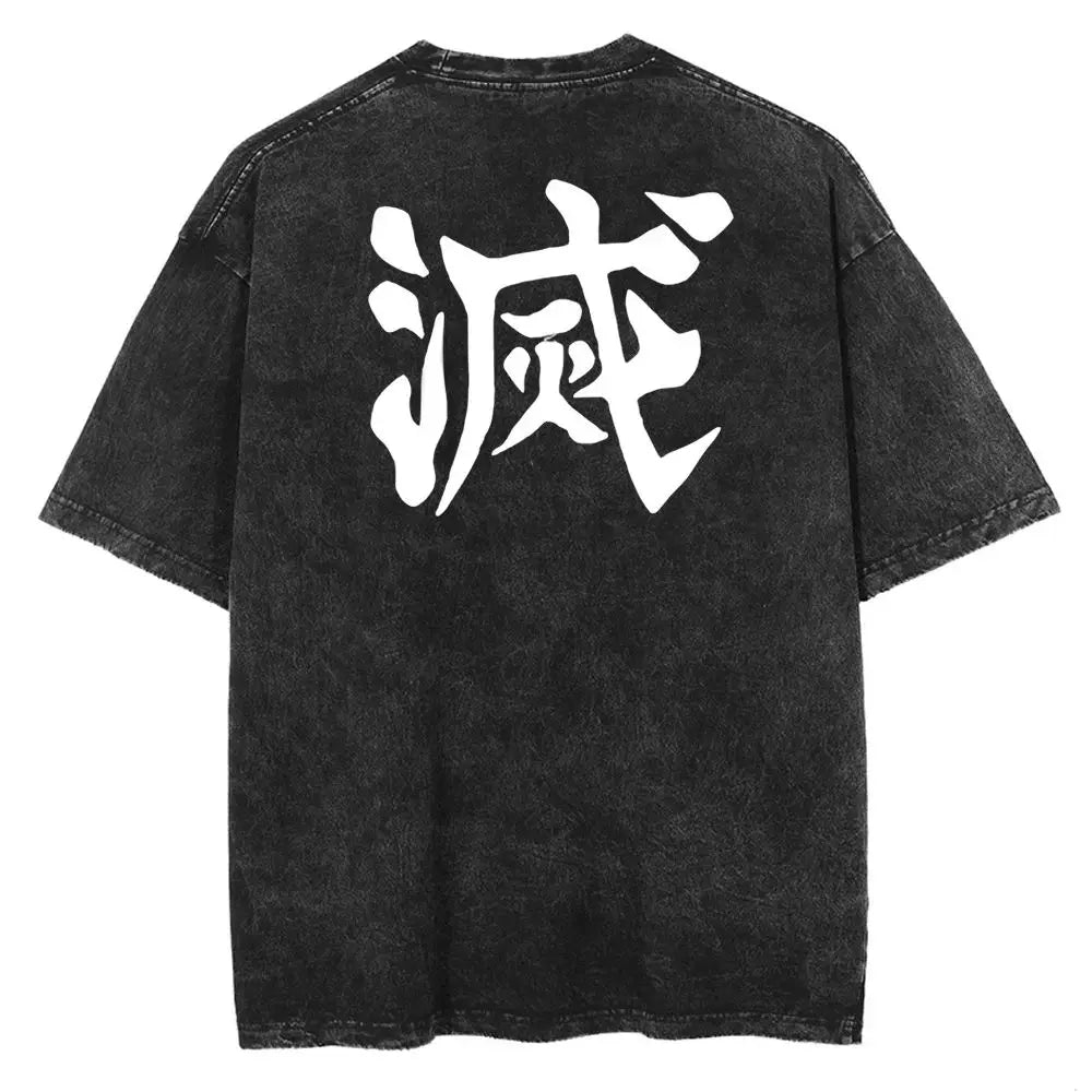 Anime Berserk Logo Graphic Printed T Shirt Men Women Vintage Manga T-shirts Washed Cotton Tshirt Harajuku Male Oversized Tee