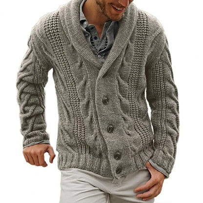 Men Sweater Jacket Cotton Blend Button Closur Winter Sweater Cardigan Men's Cardigan Coats Autumn Keep Warm Knit Jacket Outwear