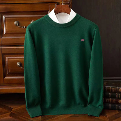 Winter Men's 6XL  Cashmere Sweater Merino Cold Resistant Clothing O-Neck Solid Color Pullover Warm Jersey Jumper Wool Sweaters