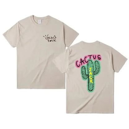 Rapper Cactus Jack Graphic Cotton T Shirt Men Women Hip Hop Tee Fashion Short Sleeve Tshirt 2024 Summer Oversized T-shirts Tops