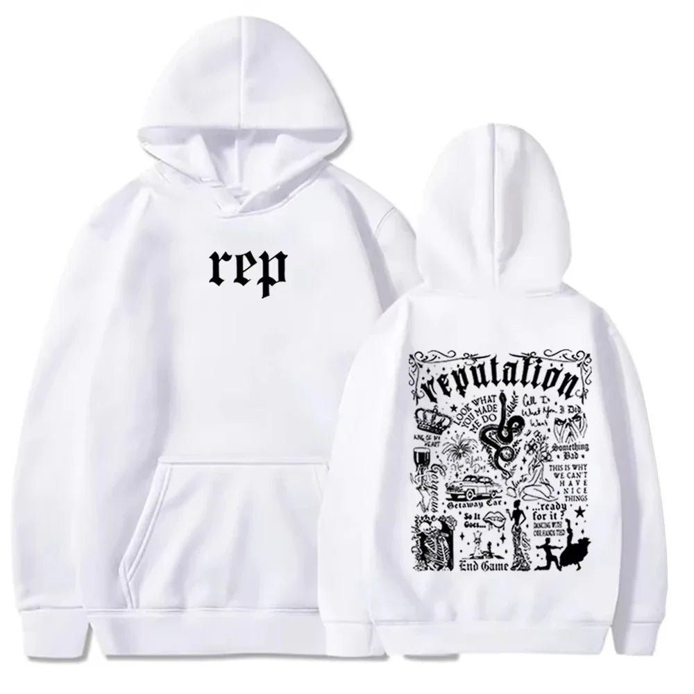 2025 Trend Reputation Taylor Hoodie Men Women Singer Hoodie Taylor Music Sweatshirt Gift for Fans Swift Pullover Tops Streetwear