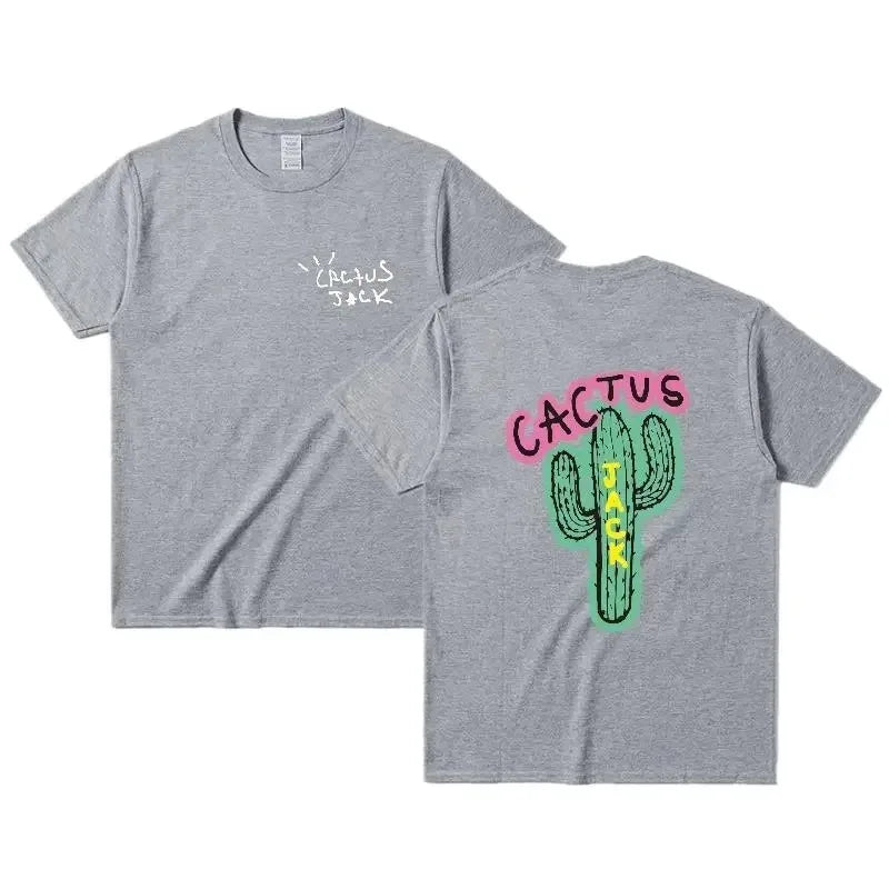 Rapper Cactus Jack Graphic Cotton T Shirt Men Women Hip Hop Tee Fashion Short Sleeve Tshirt 2024 Summer Oversized T-shirts Tops