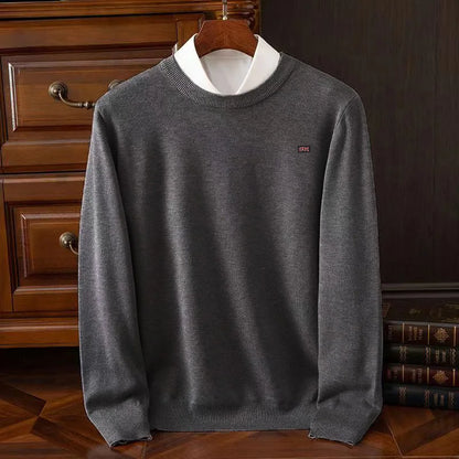 Winter Men's 6XL  Cashmere Sweater Merino Cold Resistant Clothing O-Neck Solid Color Pullover Warm Jersey Jumper Wool Sweaters