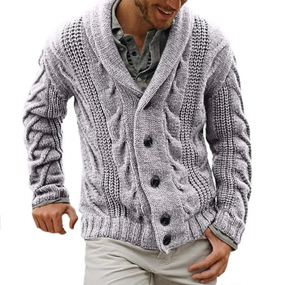 Men Sweater Jacket Cotton Blend Button Closur Winter Sweater Cardigan Men's Cardigan Coats Autumn Keep Warm Knit Jacket Outwear