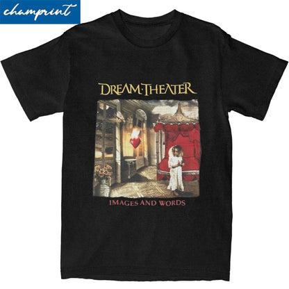 Men Women's Images Dream Theater Music Band T Shirts 100% Cotton Tops Novelty Short Sleeve O Neck Tees Printed T-Shirts