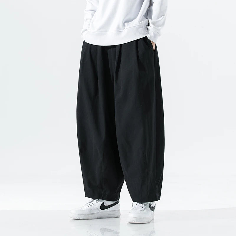 UMI MAO Men Casual Wied Leg Pants Oversized Cotton Trousers Fashionable 2024 Men's Jogging Pants Korean Street Clothing