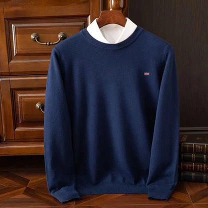 Winter Men's 6XL  Cashmere Sweater Merino Cold Resistant Clothing O-Neck Solid Color Pullover Warm Jersey Jumper Wool Sweaters