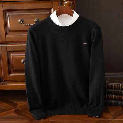 Winter Men's 6XL  Cashmere Sweater Merino Cold Resistant Clothing O-Neck Solid Color Pullover Warm Jersey Jumper Wool Sweaters