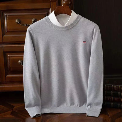 Winter Men's 6XL  Cashmere Sweater Merino Cold Resistant Clothing O-Neck Solid Color Pullover Warm Jersey Jumper Wool Sweaters