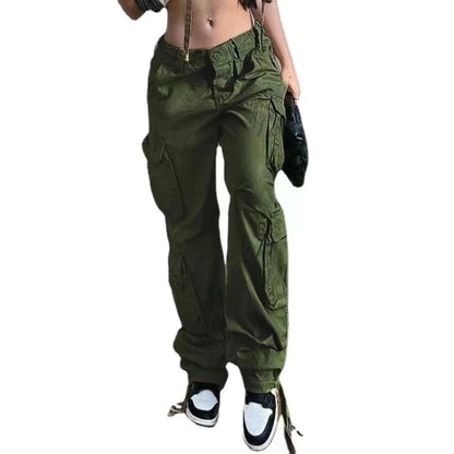 New Women's Street Hip Hop Style Low Waist Fashion Trendy Workwear Denim Casual Pants for Women