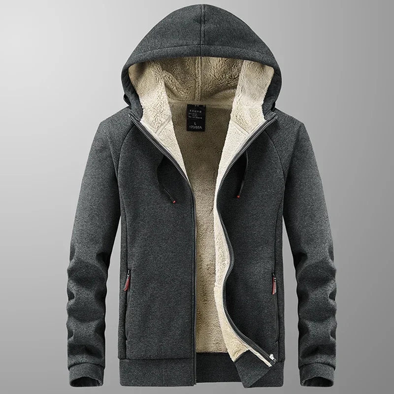 Jackets Male sweatshirt Fleece Men's Jacket Winter Lamb Fleece hoody Mens High Quality Male Warm Cashmere hoodies Men Sportswear