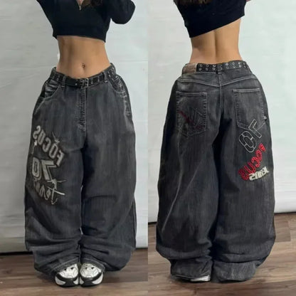 American Fashion Trend Big Pocket Loose Jeans Men Street Y2K New Hip Hop Clearance Spot Oversized Wide-leg Pants Couple Jeans