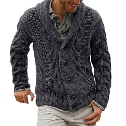 Men Sweater Jacket Cotton Blend Button Closur Winter Sweater Cardigan Men's Cardigan Coats Autumn Keep Warm Knit Jacket Outwear