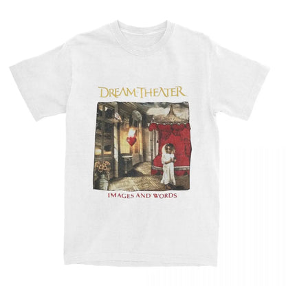 Men Women's Images Dream Theater Music Band T Shirts 100% Cotton Tops Novelty Short Sleeve O Neck Tees Printed T-Shirts