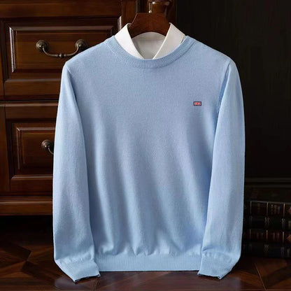 Winter Men's 6XL  Cashmere Sweater Merino Cold Resistant Clothing O-Neck Solid Color Pullover Warm Jersey Jumper Wool Sweaters