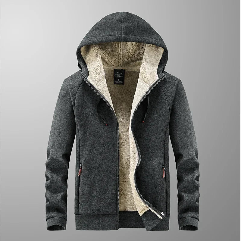 Jackets Male sweatshirt Fleece Men's Jacket Winter Lamb Fleece hoody Mens High Quality Male Warm Cashmere hoodies Men Sportswear