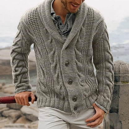 Men Sweater Jacket Cotton Blend Button Closur Winter Sweater Cardigan Men's Cardigan Coats Autumn Keep Warm Knit Jacket Outwear