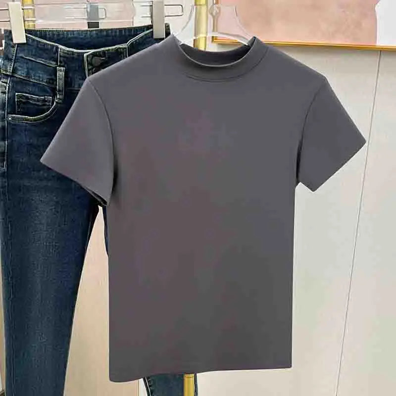 2024 New Summer Casual Women T-Shirt Short Sleeve Korean Style Loose Tshirt Tops Women Bottoming Female Clothing T274