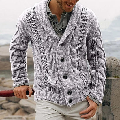 Men Sweater Jacket Cotton Blend Button Closur Winter Sweater Cardigan Men's Cardigan Coats Autumn Keep Warm Knit Jacket Outwear