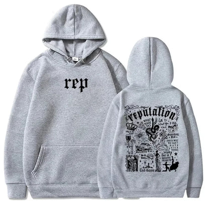 2025 Trend Reputation Taylor Hoodie Men Women Singer Hoodie Taylor Music Sweatshirt Gift for Fans Swift Pullover Tops Streetwear