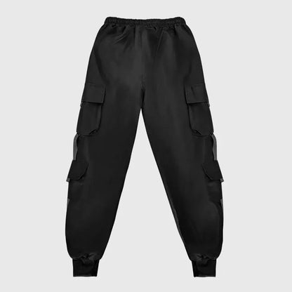 2024 Spring Autumn New Men's Korean Fashion Multi-pocket Loose Ins Nine-minute Drawstring Leg Work Pants Casual Daily Sweatpants