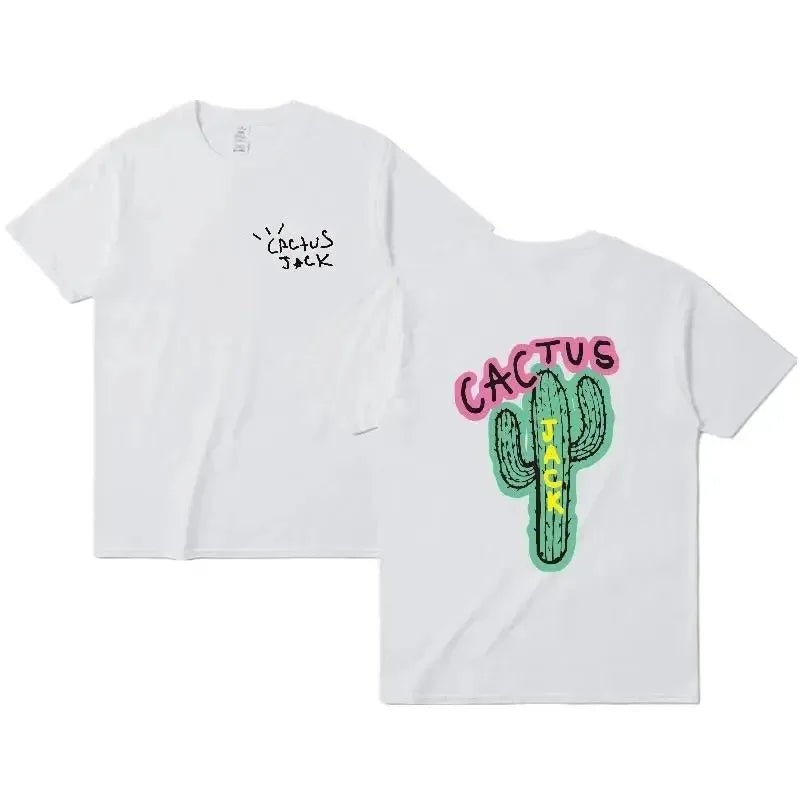 Rapper Cactus Jack Graphic Cotton T Shirt Men Women Hip Hop Tee Fashion Short Sleeve Tshirt 2024 Summer Oversized T-shirts Tops