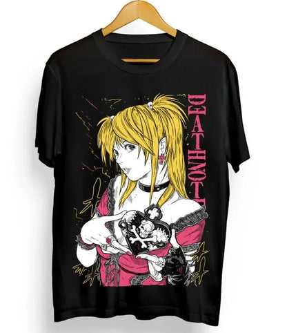 Death Note Misa Amane T- Shirt Manga Anime Black T- Shirt Size Women Clothing Graphic T Shirts Oversized T Shirt Gothic Harajuku