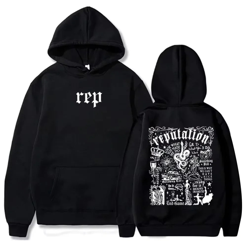 2025 Trend Reputation Taylor Hoodie Men Women Singer Hoodie Taylor Music Sweatshirt Gift for Fans Swift Pullover Tops Streetwear