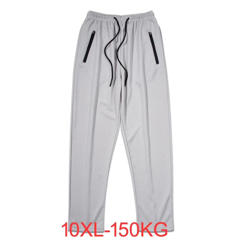 summer men Breathable Ice silk pants gym big size 8XL 9XL 10XL pants home hole pants sports elasticity Trousers