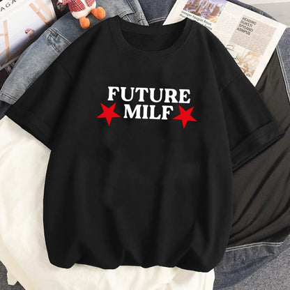 y2k future milf t shirt women comic designer harajuku t-shirts female designer graphic manga clothes