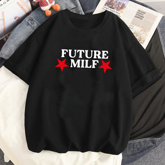 y2k future milf t shirt women comic designer harajuku t-shirts female designer graphic manga clothes