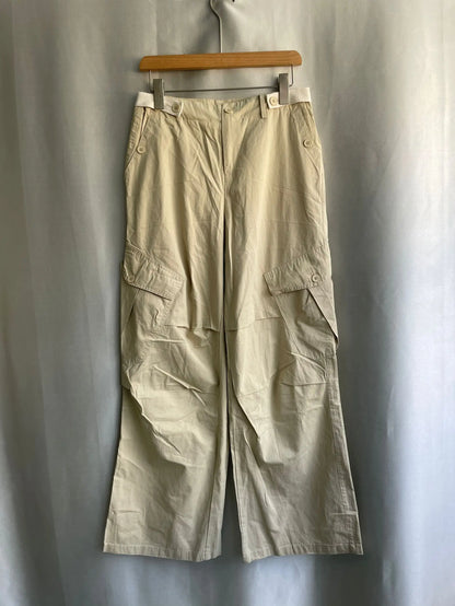 Multiple Pockets Straight Trousers Women 2025 Summer Loose Thin Cargo Pants Y2k Grunge High Waist Casual Wide Leg