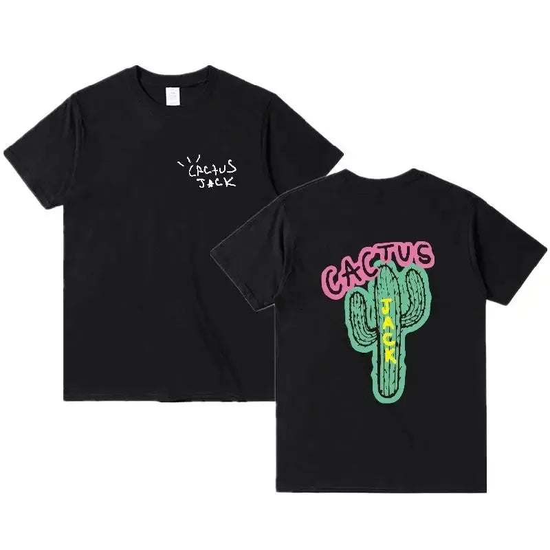 Rapper Cactus Jack Graphic Cotton T Shirt Men Women Hip Hop Tee Fashion Short Sleeve Tshirt 2024 Summer Oversized T-shirts Tops