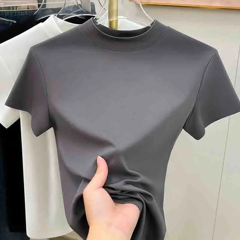 2024 New Summer Casual Women T-Shirt Short Sleeve Korean Style Loose Tshirt Tops Women Bottoming Female Clothing T274